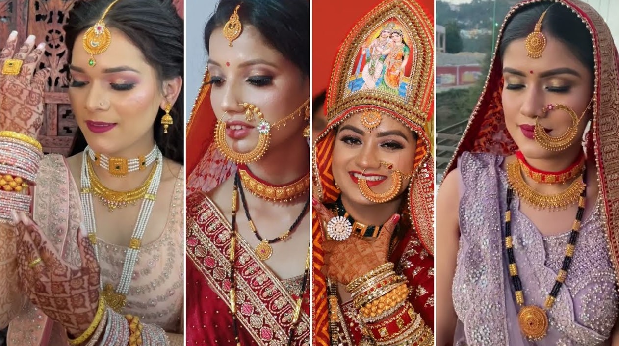 Pahadi Bride wedding look with Traditional Jewellery